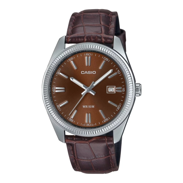 Casio Collection & Vintage CASIO CLASSIC Mod. DATE - Leather strap - Brown