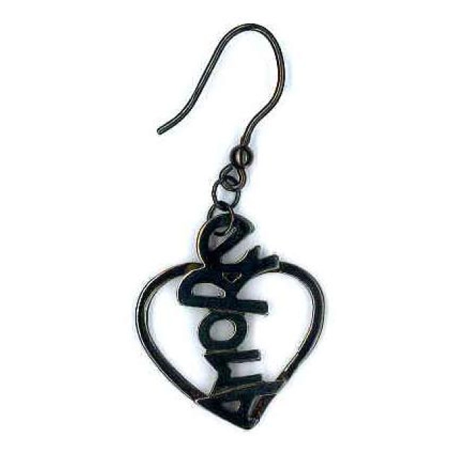 Ambrosini AMBROSINI JEWELS - ORECCHINI ARGENTO 925° cuore finitura brunita lucida