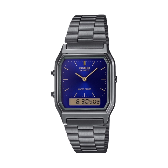 Casio CASIO VINTAGE Mod. EDGY COLLECTION GUN METAL - NIGHT BLUE