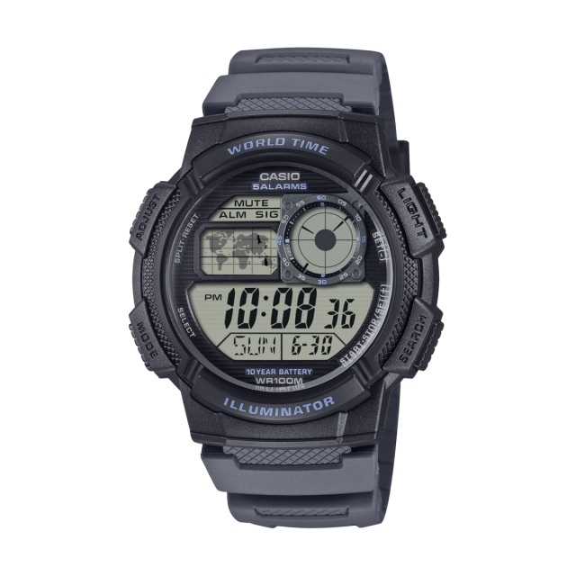 Casio CASIO SPORT Mod. DIVER - WORLD TIME ILLUMINATOR 5 ALARMS, 10 YEARS BATTERY