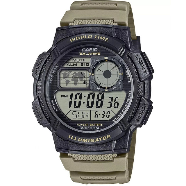 Casio CASIO SPORT Mod. DIVER - WORLD TIME ILLUMINATOR 5 ALARMS. 10 YEARS BATTERY