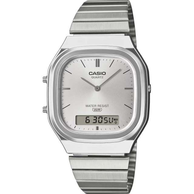 Casio CASIO VINTAGE Mod. EDGY ROUNDED SQUARE - SILVER
