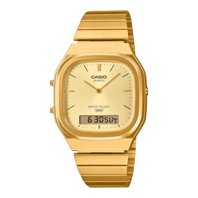 Casio CASIO VINTAGE Mod. EDGY ROUNDED SQUARE - GOLD
