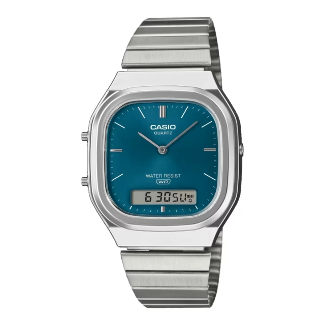 Casio CASIO VINTAGE Mod. EDGY ROUNDED SQUARE - TEAL
