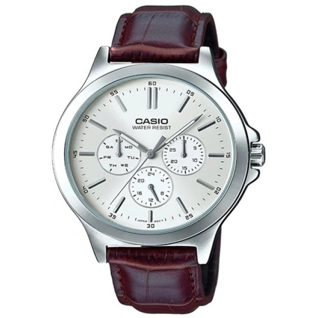 Casio CASIO COLLECTION Mod. MULTIFUNCTION SILVER, Leather