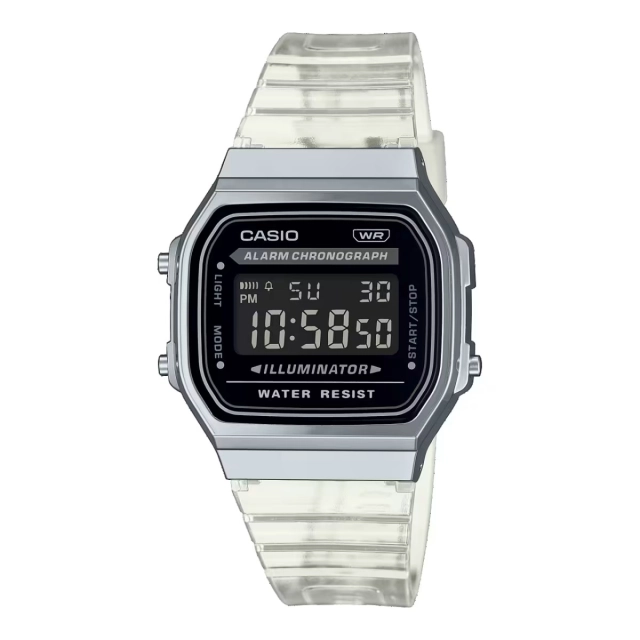 Casio Collection & Vintage CASIO Mod. VINTAGE COLLECTION - TRANSPARENT BAND - Black