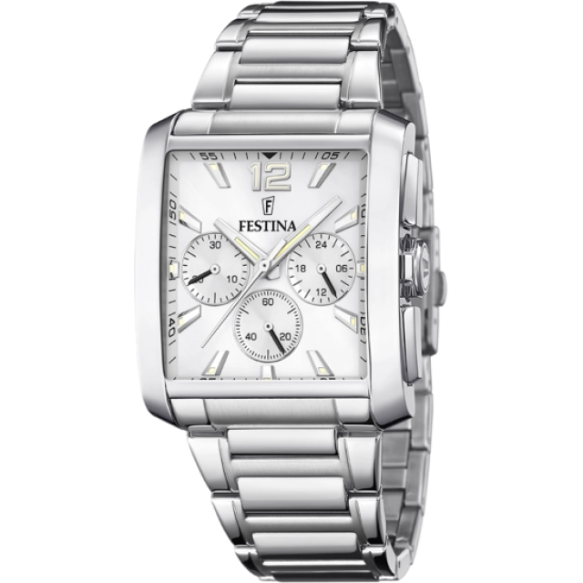 Festina OROLOGIO FESTINA F20635/1 GRIGIO ARGENTO CINTURINO IN ACCIAIO INOSSIDABILE 316L, UOMO