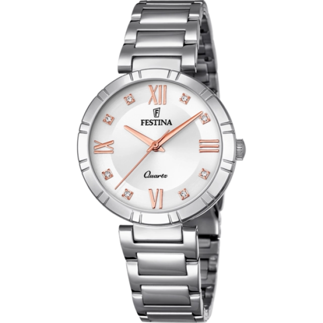 Festina OROLOGIO FESTINA MADEMOISELLE F16936/B ARGENTO CON CINTURINO IN ACCIAIO, DONNA