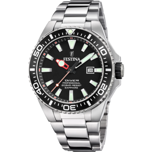 Festina Orologio Festina F20663/3 Nero Cinturino Acciaio 316L