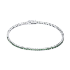 Eureka Future Diamonds BRACC TENNIS 9KT CORINDONE LAB VERDE CTL 3.80 C0356BRDI01ZNGRN0C3801-175