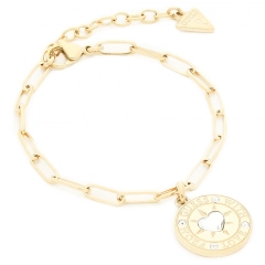 Guess Bracciale cuore Guess in acciaio dorato  JUBB70/006JW