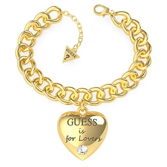 Guess Bracciale cuore Guess in acciaio dorato JUBB70/041JW