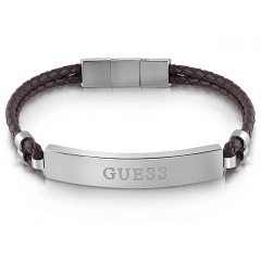 Guess BRacciale Guess in acciaio e pelle JUMB78/013JW