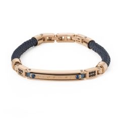 Brosway BRACCIALE IN PVD ORO ROSA E BLU, CAUCCIU' BLU E CR BRG16