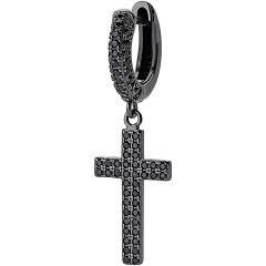 Amen Monorecchino Amen in argento con croce e zirconi  ORMOCRNNZ