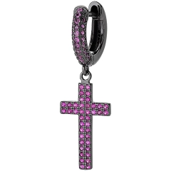 Amen Monorecchino Amen in argento con croce e zirconi  ORMOCRNRZ