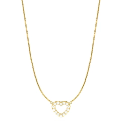 Ops Collana Ops in acciaio gold con cristalli OPSCL-770