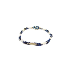 Aragonesi Bracciale uomo in acciaio anallergico con pvd blu BR1825