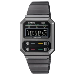 Casio Orologio Casio digitale in resina e acciaio A100WEGG-1AEF