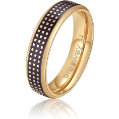 Brosway Anello Brosway in acciaio gold e smalto nero BUL36E