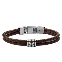 Fossil Bracciale Fossil in pelle marrone  JF03847040