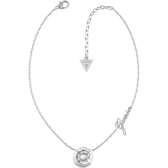 Guess Collana Guess Solitaire in acciaio silver JUBN01459JWRHT/U