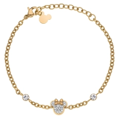 Disney Bracciale Disney Minnie in acciaio e cristalli  B600589YRWL-B