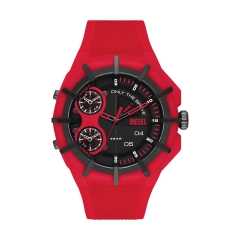 Diesel Orologio cronografo Diesel in silicone rosso nero DZ1989