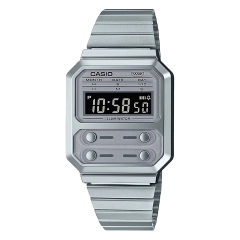 Casio Orologio digitale Casio in resina e acciaio A100WE-7BEF