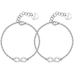 S'agapò Set Bracciali Sagapò Me and You in acciaio316L SEY14