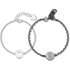 S'agapò Set Bracciali Sagapò Me and You in acciaio316L SEY15