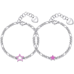 S'agapò Set Bracciali Sagapò Me and You acciaio316L stelle SEY20