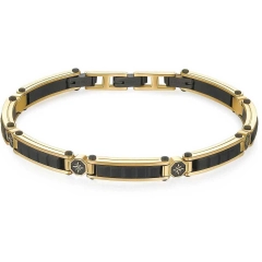 Brosway Bracciale Brosway Backliner in acciaio316L gold BBC12