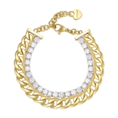 Brosway Bracciale tennis Brosway Desideri in acciaio gold  BEI072