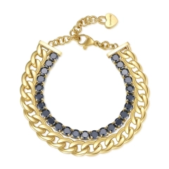 Brosway Bracciale tennis Brosway Desideri in acciaio gold  BEI073