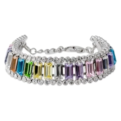 Evita Bracciale ottone pietre baguette multicolor Evita 1PB35