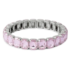 Evita Bracciale in ottone con pietre rosa Evita 1PB56ROSA