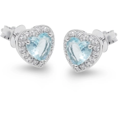 Feeling Orecchini in argento925 con cuore e cristalli E-1169ACQ