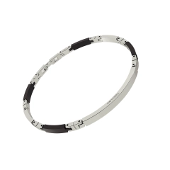 Sognami Bracciale in acciaio e IP black SUBR009