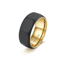 Brosway Anello Brosway in acciaio316L nero e dorato BDH32C