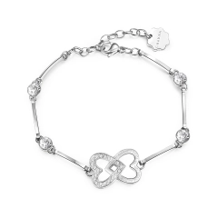 Brosway Bracciale CHAKRA in acciaio con cuori  BHKB047