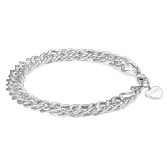 S'agapò Bracciale CHUNKY in acciaio catena grumetta SHK11