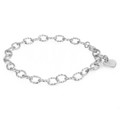 S'agapò Bracciale CHUNKY in acciaio catena forzatina  SHK12