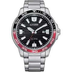 Citizen Orologio Citizen Uomo Eco Drive rosso e nero AW1527-86E