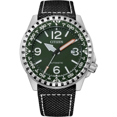 Citizen Orologio uomo meccanico Citizen verde/ nero NJ2198-16X