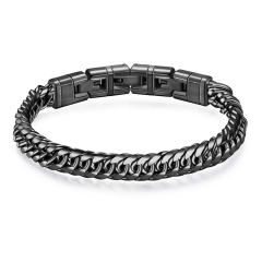 Brosway Bracciale Brosway Naxos a catena in acciaio black BNX13