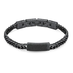 Brosway Bracciale Brosway Naxos a catena in acciaio black BNX16