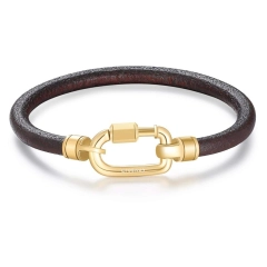 Brosway Bracciale Brosway in pelle marrone e acciaio316L BNX18B