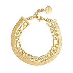 Brosway Bracciale Brosway in acciaio gold con cristalli  BYM112