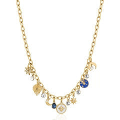 Brosway Collana Brosway in acciaio316L gold con charms BHKN081